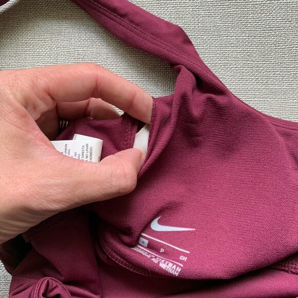NIKE Swim Set New with tags Burgundy Red Workout Small Medium Sport Mismatch - Picture 4 of 14